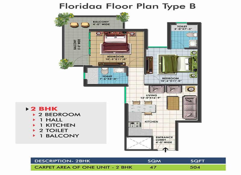 Floridaa Floor Plan Type B