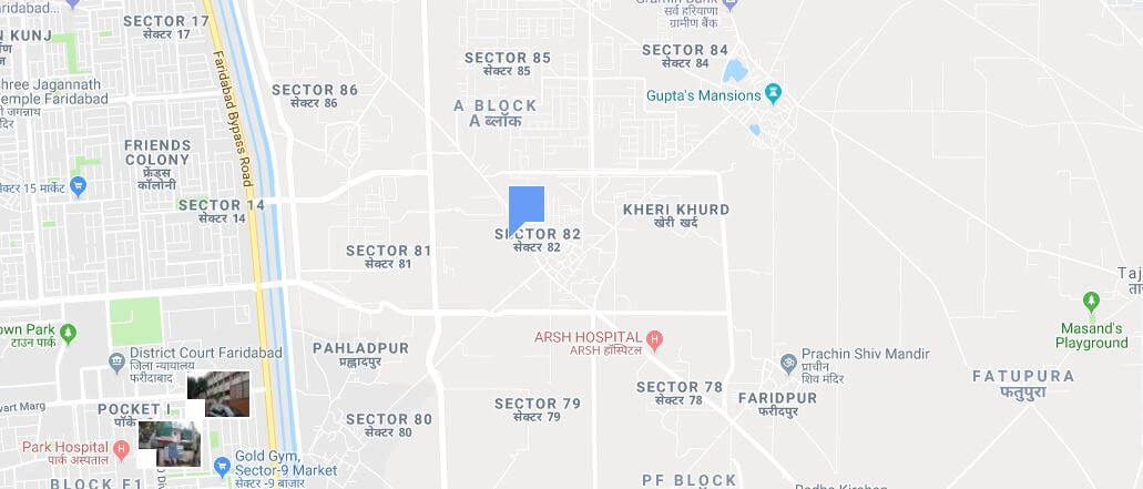 floridaa faridabad location map